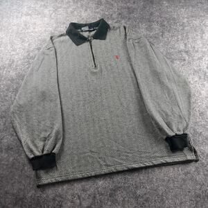 Vintage Polo Ralph Lauren Men’s XL Herringbone Quarter Zip Sweater